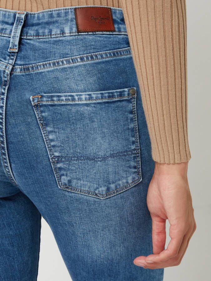 Pepe Jeans Skinny fit high waist jeans met stretch model 'Regent'
