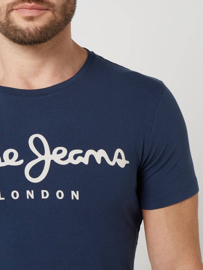 Pepe Jeans Slim fit T-shirt met logo