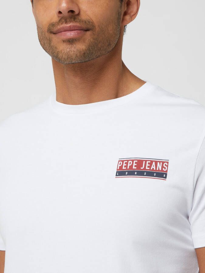 Pepe Jeans Slim fit T-shirt met logoprint model 'Jossy' - Foto 2