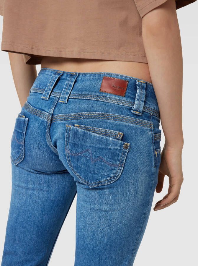 Pepe Jeans Straight fit jeans met labeldetails model 'VENUS'