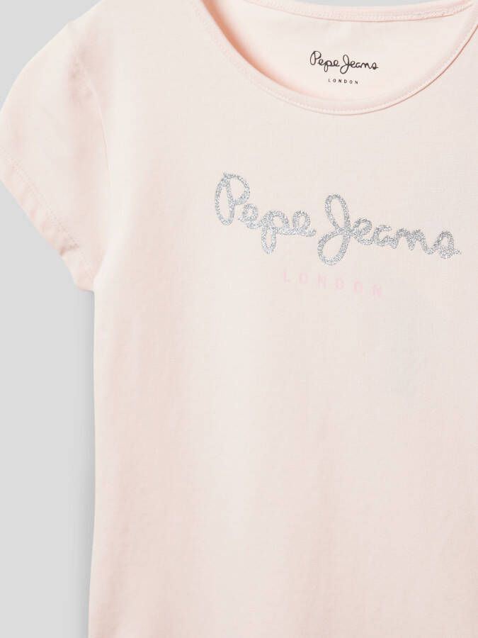 Pepe Jeans T-shirt HANA glitter met glitteropschrift
