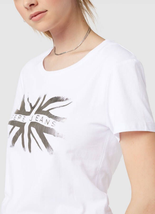 Pepe Jeans T-shirt met labelprint model 'LALI'