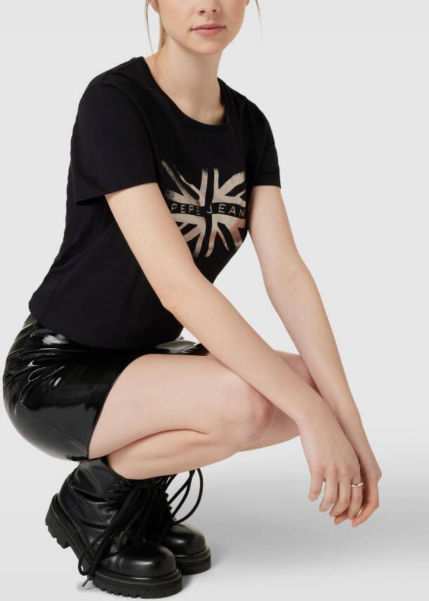 model labelprint T-shirt met Jeans Pepe \'LALI\'