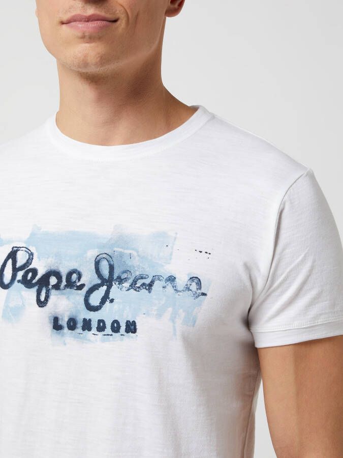 Pepe Jeans T-shirt met logoprint model 'Golders'