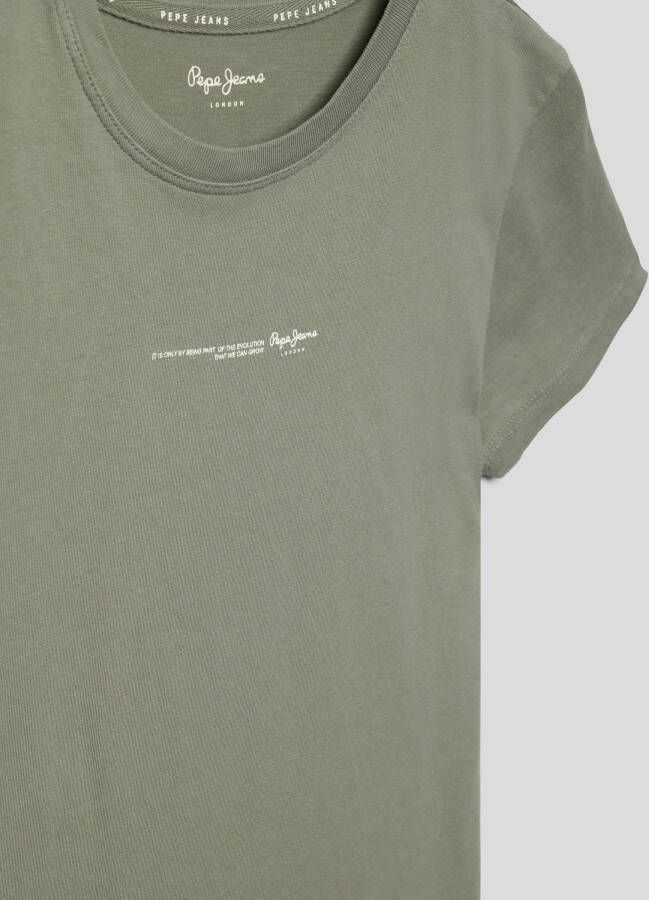 Pepe Jeans T-shirt met statementprint model 'DAVIDE'