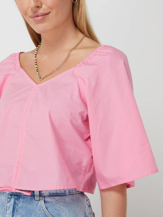Pieces Kort blouseshirt van katoen model 'Valdine' - Foto 2