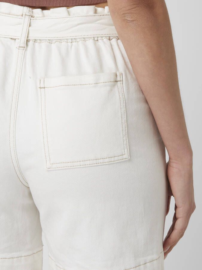 Pieces Korte high waist jeans met tailleriem model 'Vinna' - Foto 2