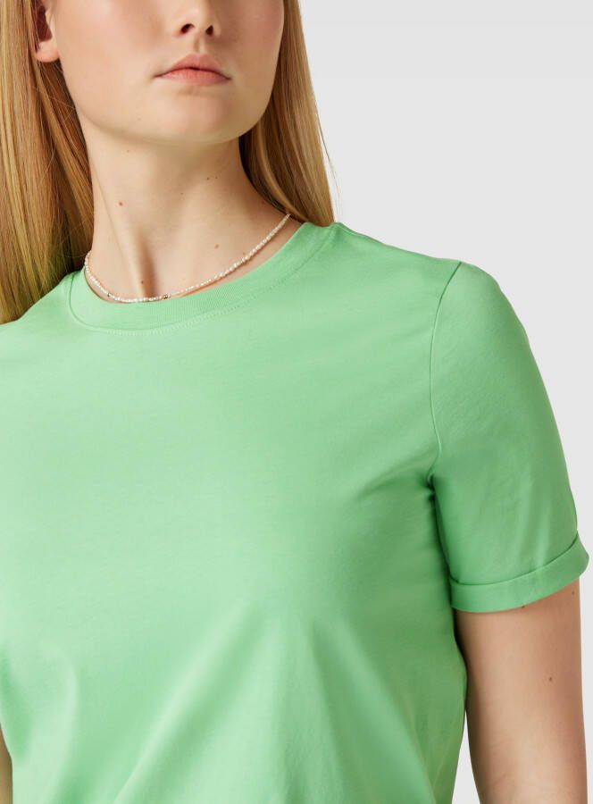 PIECES T-shirt PCRIA van biologisch katoen vergrijsd groen - Foto 3