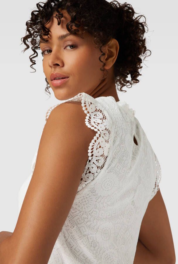 Pieces Top met kant model 'COLLINE'