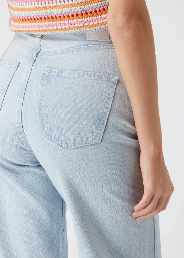 Pieces Wide leg high waist jeans met lyocell model 'Flikka'