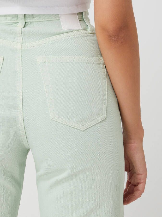 Pieces Wide leg ultra high waist jeans van katoen model 'Holly'