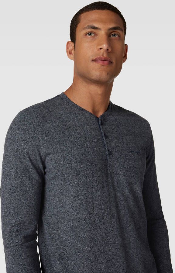 Pierre Cardin Shirt met lange mouwen korte knoopsluiting en labeldetail - Foto 2