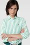 Polo Ralph Lauren Groene relaxed fit gestreepte linnen shirt Green Dames - Thumbnail 3