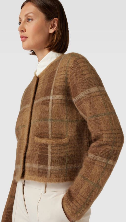 Polo Ralph Lauren Gebreid jack met labeldetail model 'PLAID'