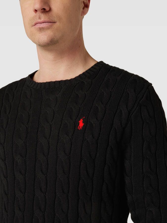 Polo Ralph Lauren Gebreide pullover met kabelpatroon model 'DRIVER'