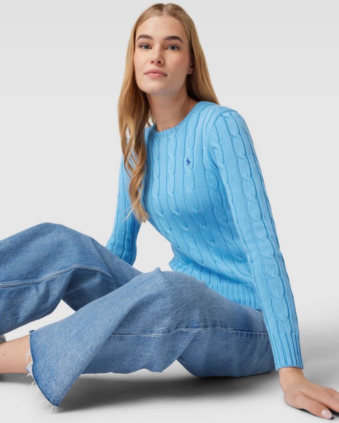 Polo Ralph Lauren Gebreide pullover met kabelpatroon model 'JULIANNA'