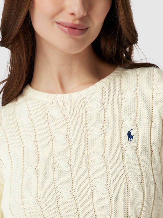 Polo Ralph Lauren Gebreide pullover met labelstitching model 'JULIANNA'