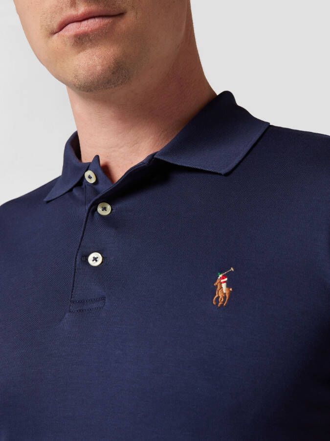 Polo Ralph Lauren Blauwe T-shirts en Polos Korte Mouw Gebreid Blue Heren