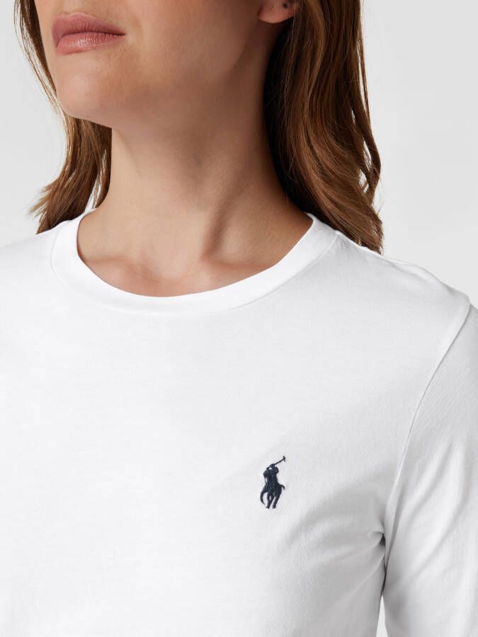 Polo Ralph Lauren Katoenen shirt met lange mouwen en labelstitching