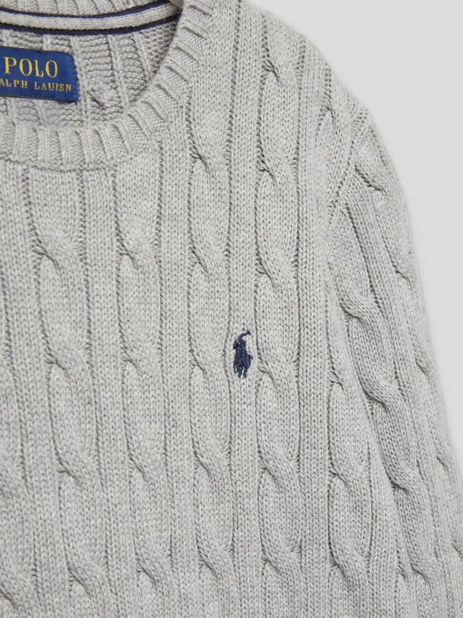 Polo Ralph Lauren Kids Gebreide pullover met kabelpatroon en logostitching