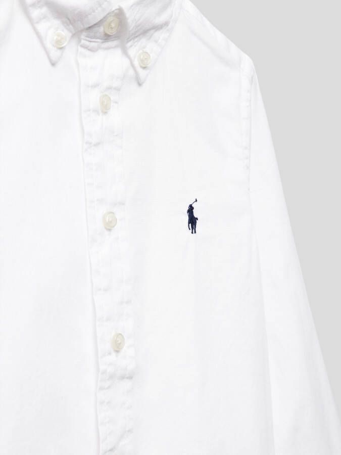 Polo Ralph Lauren Kids Slim fit overhemd met labelstitching
