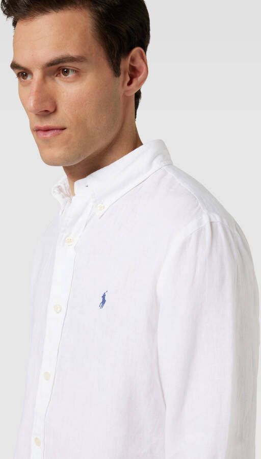 Polo Ralph Lauren Linnen overhemd met labelstitching