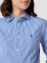 POLO Ralph Lauren gestreepte blouse lichtblauw wit - Thumbnail 3