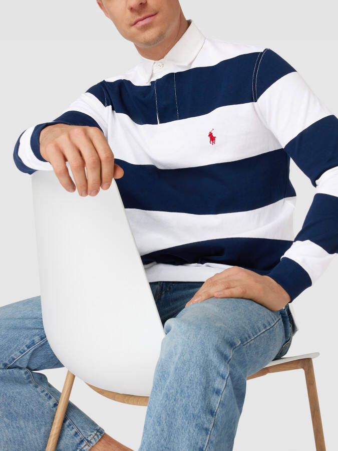 Polo Ralph Lauren Poloshirt met labelstitching model 'RUGBY'