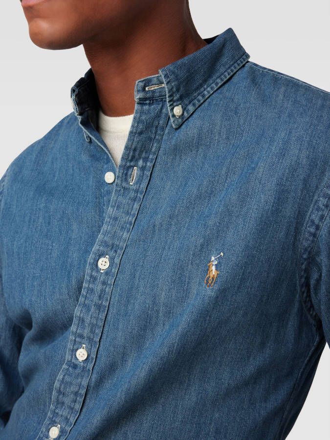 Polo Ralph Lauren Slim fit jeansoverhemd met button-downkraag