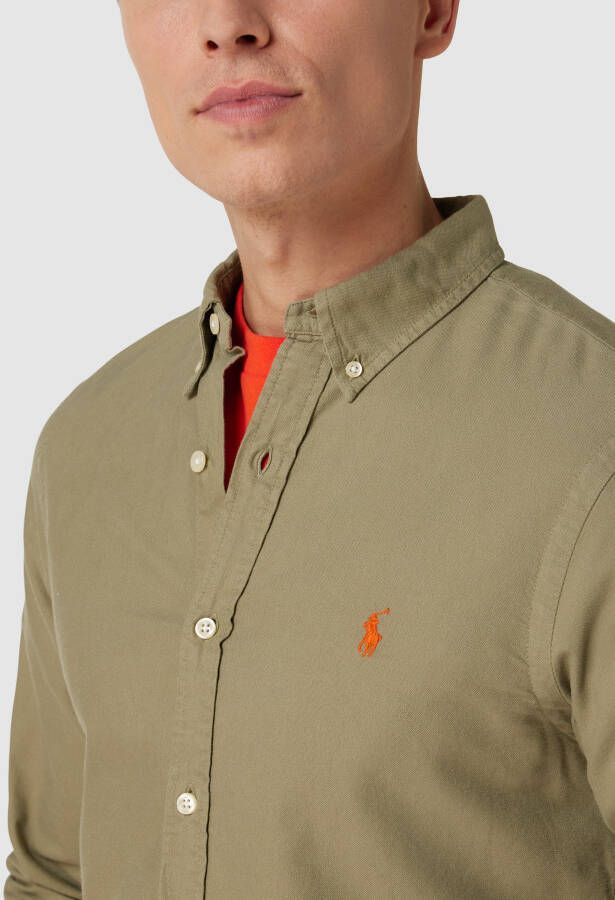 Polo Ralph Lauren Slim fit vrijetijdsoverhemd met labelstitching