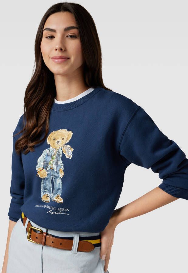 Polo Ralph Lauren Sweatshirt van katoenmix met motiefprint