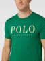 Polo Ralph Lauren Authentiek Custom Slim Fit Polo Shirt Green Heren - Thumbnail 4
