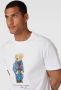 Polo Ralph Lauren Witte Ribgebreide T-shirts en Polos met Polo Bear Grafisch White Heren - Thumbnail 10
