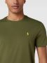 Polo Ralph Lauren Donkergroene Custom Slim Fit Jersey Crewneck T-Shirt Green Heren - Thumbnail 11