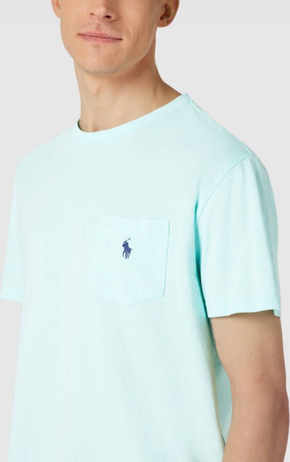 Polo Ralph Lauren Teal Katoenen Slim Fit T-Shirt met Zijzak Blue Heren - Foto 7