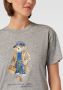 Ralph Lauren Grijze Katoenen T-shirt met Polo Bear Logo Gray Dames - Thumbnail 4