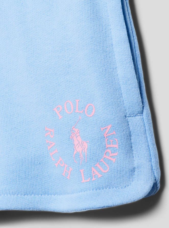 Polo Ralph Lauren Teens Sweatshorts met logoprint model 'PREPSTER' - Foto 3