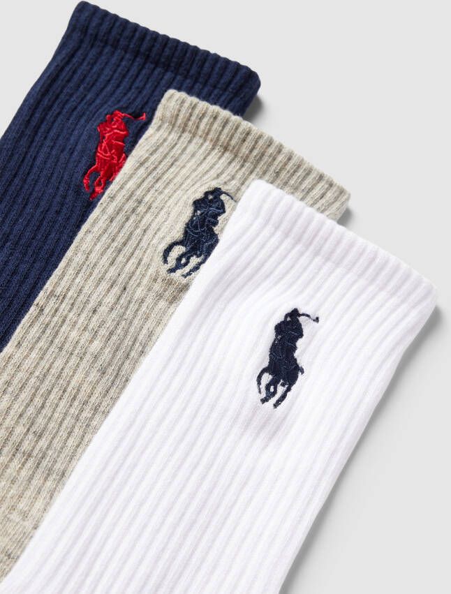 Polo Ralph Lauren Underwear Sokken met labelprint in een set van 3 paar