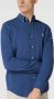 Polo Ralph Lauren casual overhemd normale fit blauw effen katoen met logo - Thumbnail 4