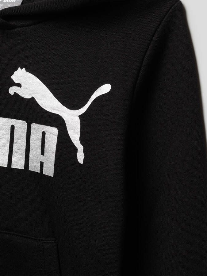 Puma Hoodie met labelprint model 'ESS+ Logo Hoodie'