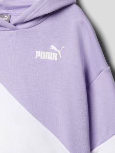 Puma Hoodie met labelprint model 'POWER Colorblock'