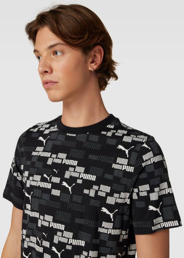 PUMA PERFORMANCE T-shirt met all-over logoprint