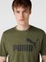 Puma Bedrukt Logo Katoenen T-Shirt Groen Heren - Thumbnail 4