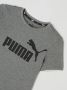Puma T-shirt grijs zwart Jongens Katoen Ronde hals Logo 110 - Thumbnail 1
