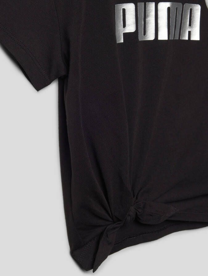 Puma T-shirt met labelprint in metallic
