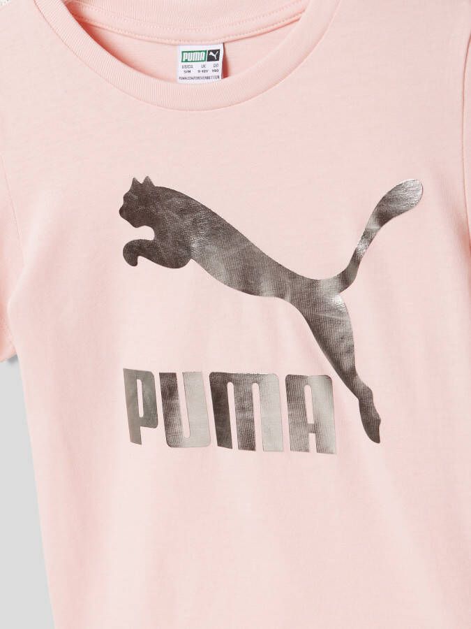Puma T-shirt met labelprint model 'Classics'