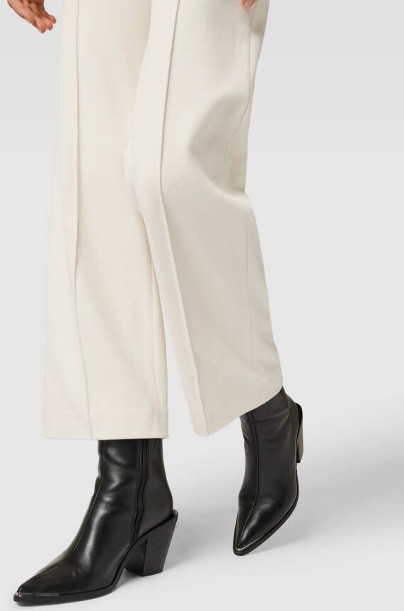 RAFFAELLO ROSSI Wide leg stoffen broek met vaste persplooien model 'ELAINE' - Foto 2