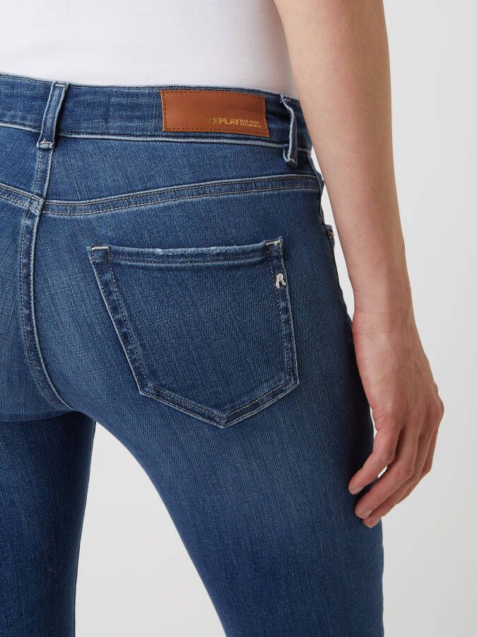 Replay Korte flared jeans met modal model 'Faaby'