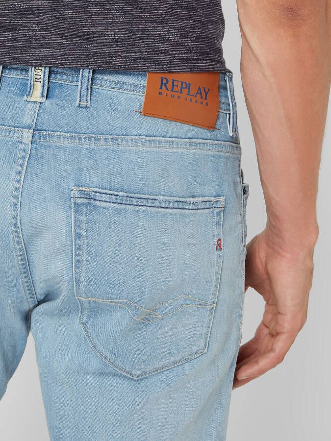 Replay Korte tapered fit jeans met stretch model '573'