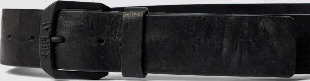 Replay Leren riem met structuurmotief